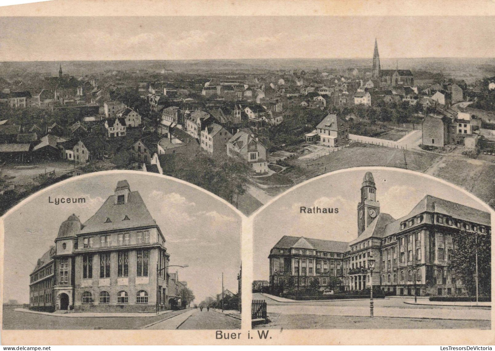 ALLEMAGNE - Ruhr - Lyceum - Rathaus - Vue Générale   - Carte Postale Ancienne - Duisburg