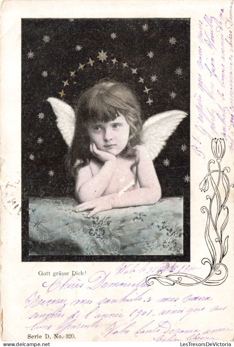 ANGES - Petite Ange - Dieu Te Salue - Carte Postale Ancienne - Anges