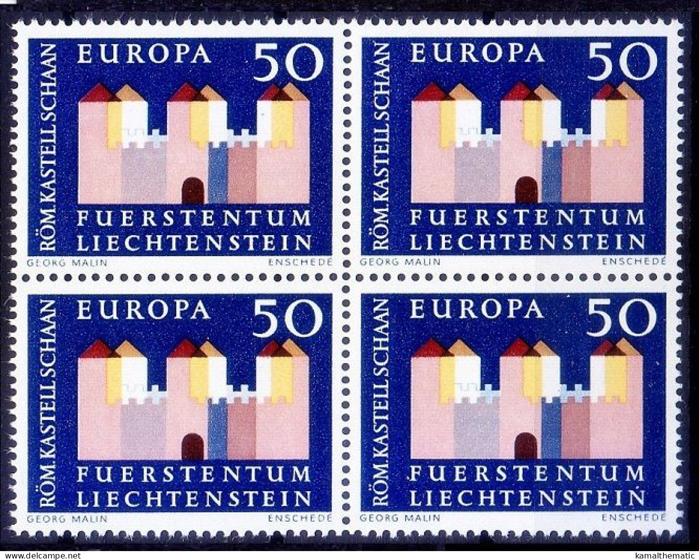 Liechtenstein 1964 MNH Blk, Europa C.E.P.T. European Union Postal Services Postal Unions - 1964