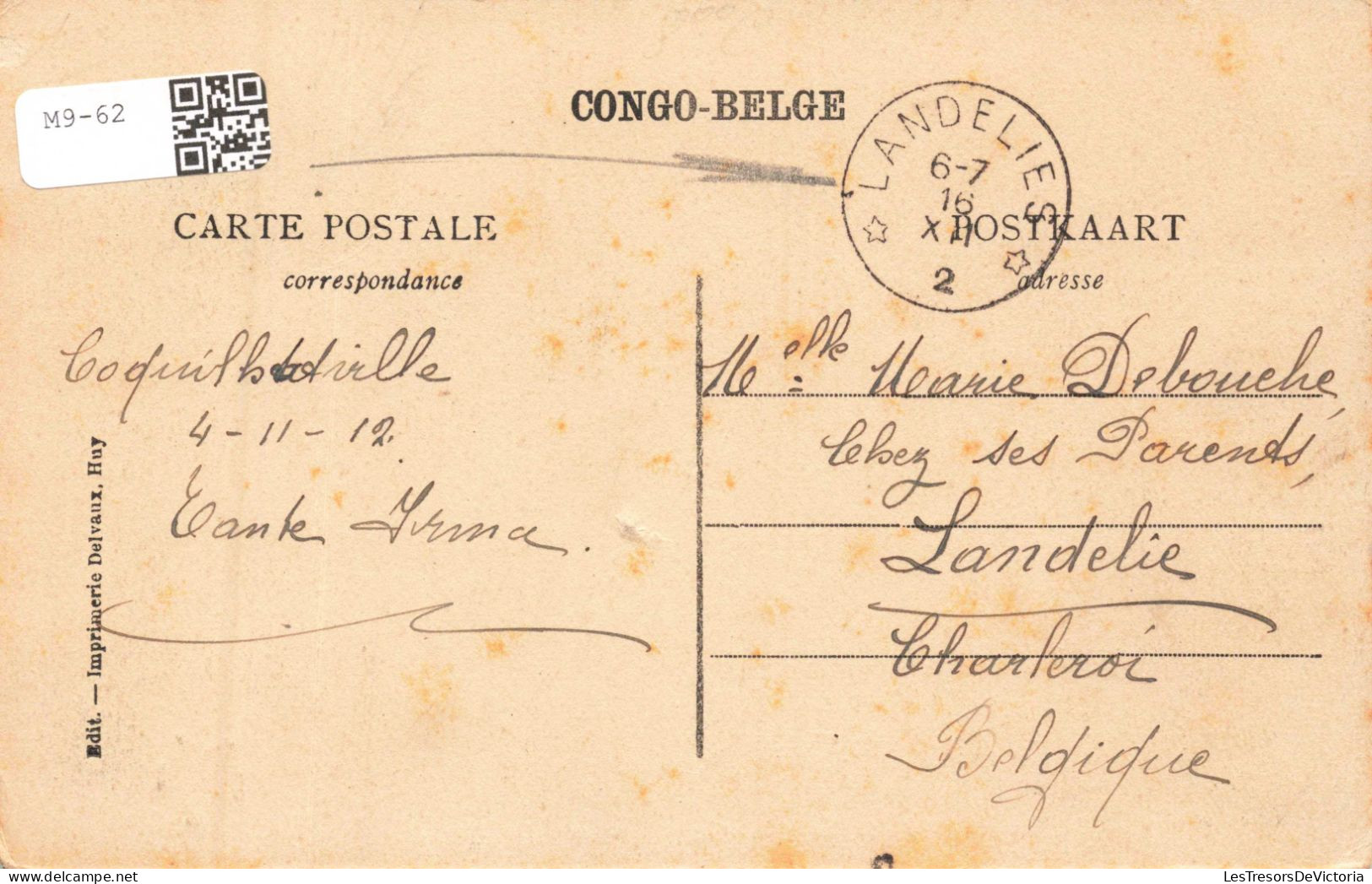 CONGO KINSHASA - Congo Belge - Coin Du Poste De Mobeka - Animé - Carte Postale Ancienne - Belgisch-Congo