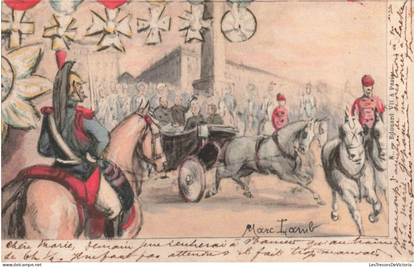 HISTOIRE - Edouard VII à Paris - Carte Postale Ancienne - Storia