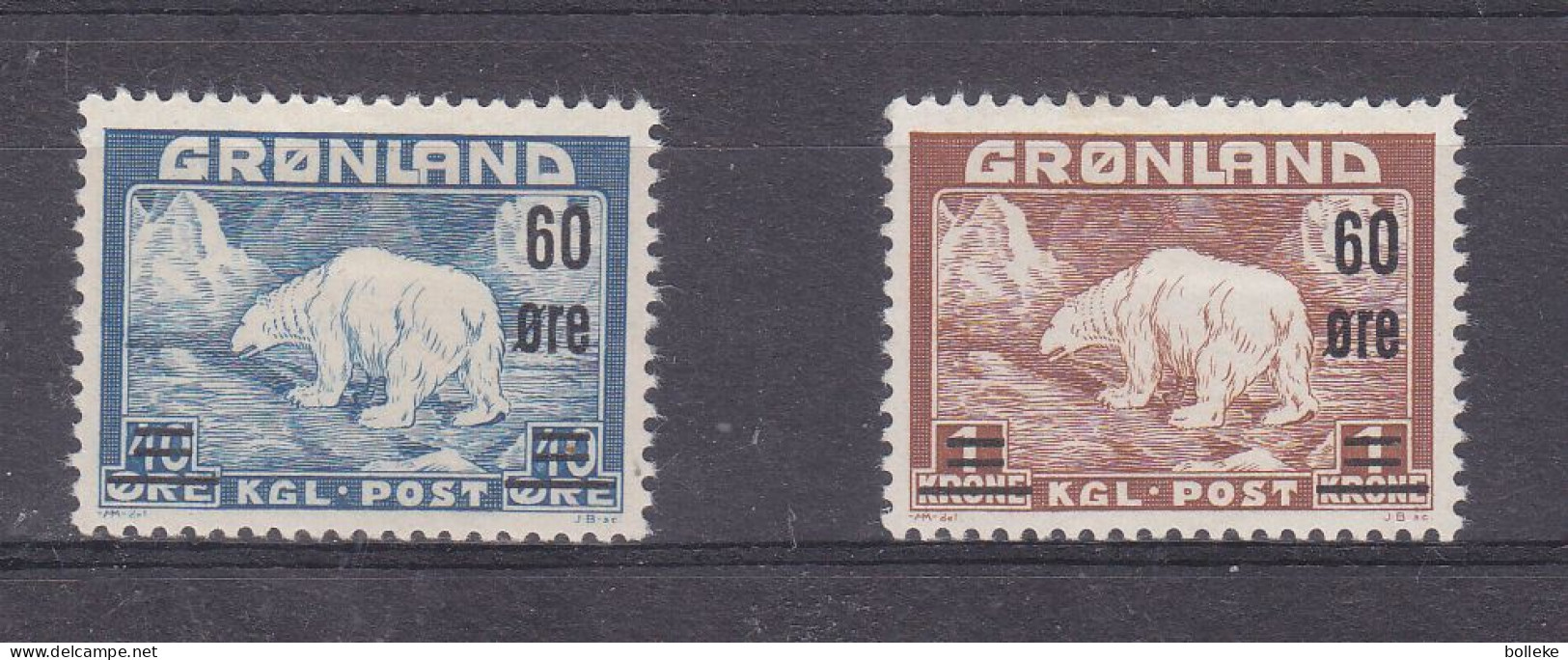 Ours - Groenland - Yvert 28 / 9 * - Valeur 115 €  ? - Unused Stamps