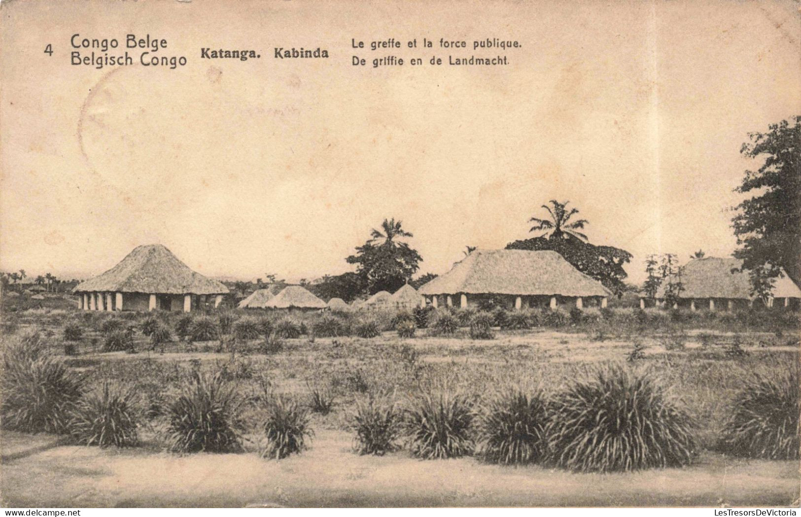 CONGO KINSHASA - Congo Belge - Katanga - Le Greffe Et La Force Publique - Carte Postale Ancienne - Belgisch-Congo
