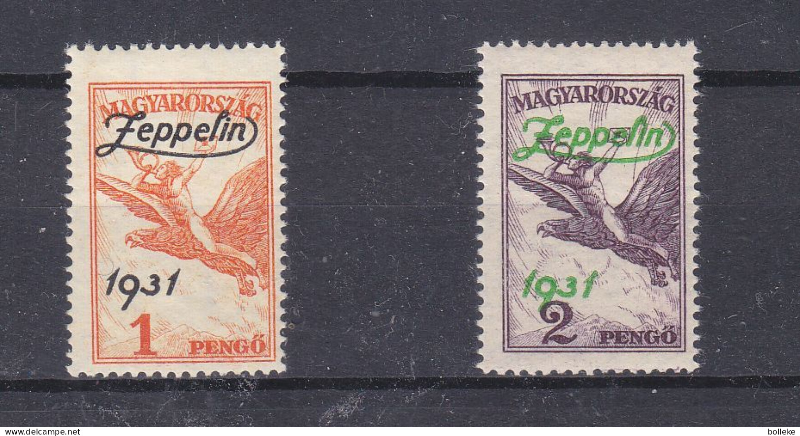 Zeppelins - Hongrie - Yvert PA 24 / 5 ** - Oiseaux - Cor De Poste - Valeur 260 Euros - - Unused Stamps