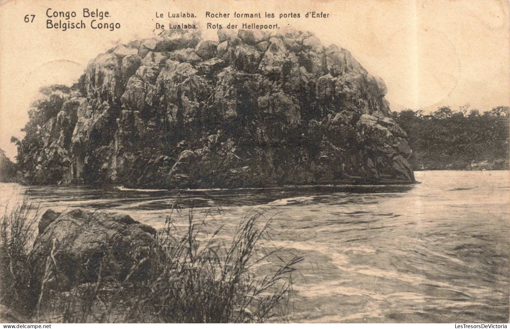 CONGO KINSHASA - Congo Belge - Le Lualaba - Rocher Formant Les Portes D'Enfer - Carte Postale Ancienne - Belgisch-Congo