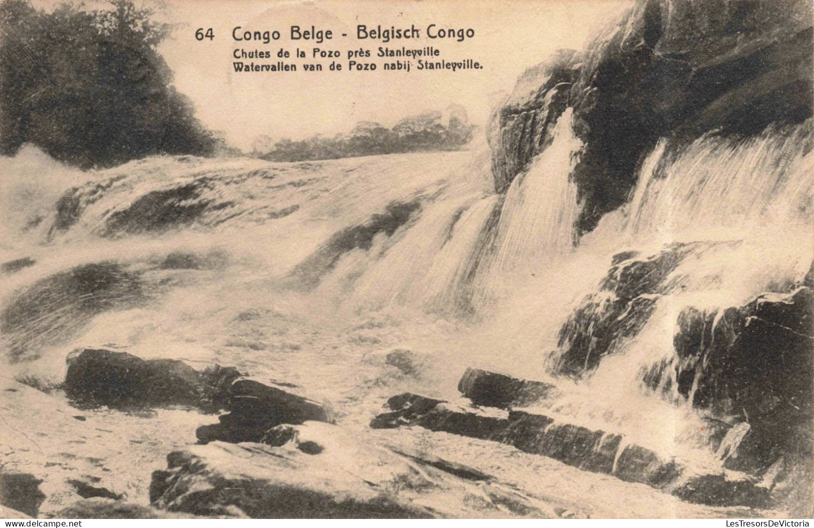 CONGO KINSHASA - Congo Belge - Chute De La Pozo Près De Stanleyville - Carte Postale Ancienne - Belgisch-Congo