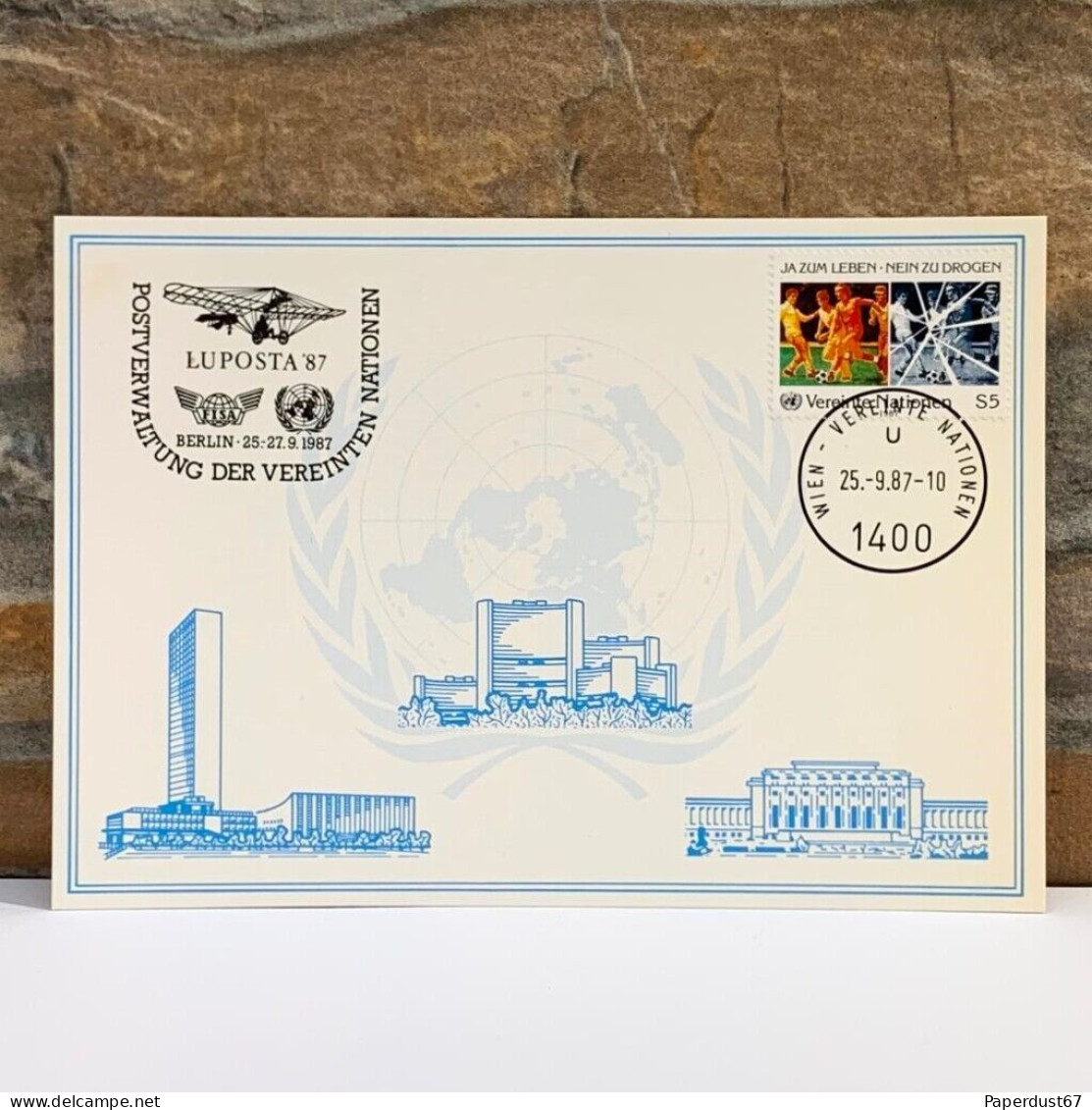 United Nations Postcards Lot Of 104 Postal Administration Vienna Austria 1980-90 - Collezioni E Lotti
