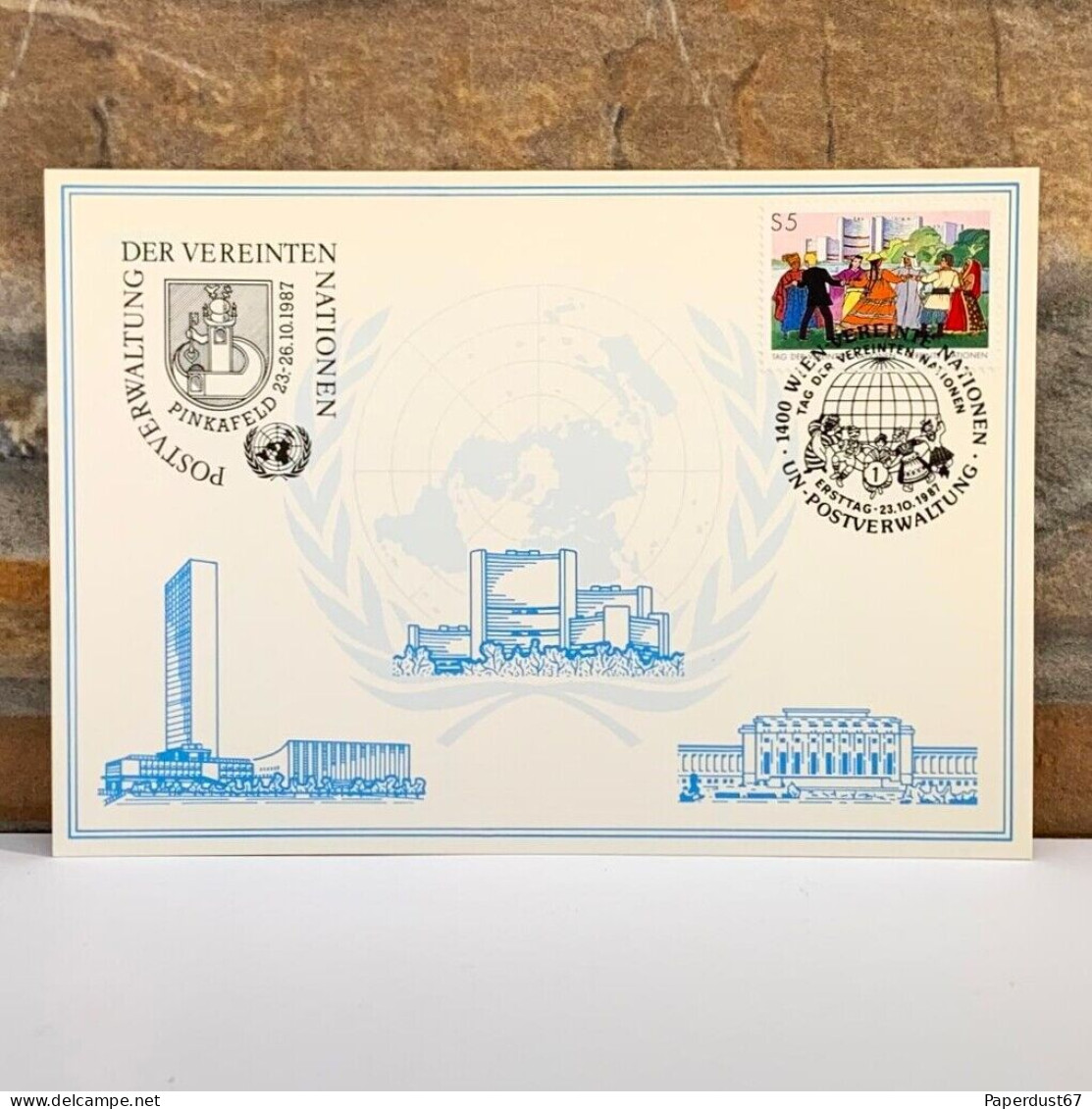 United Nations Postcards Lot Of 104 Postal Administration Vienna Austria 1980-90