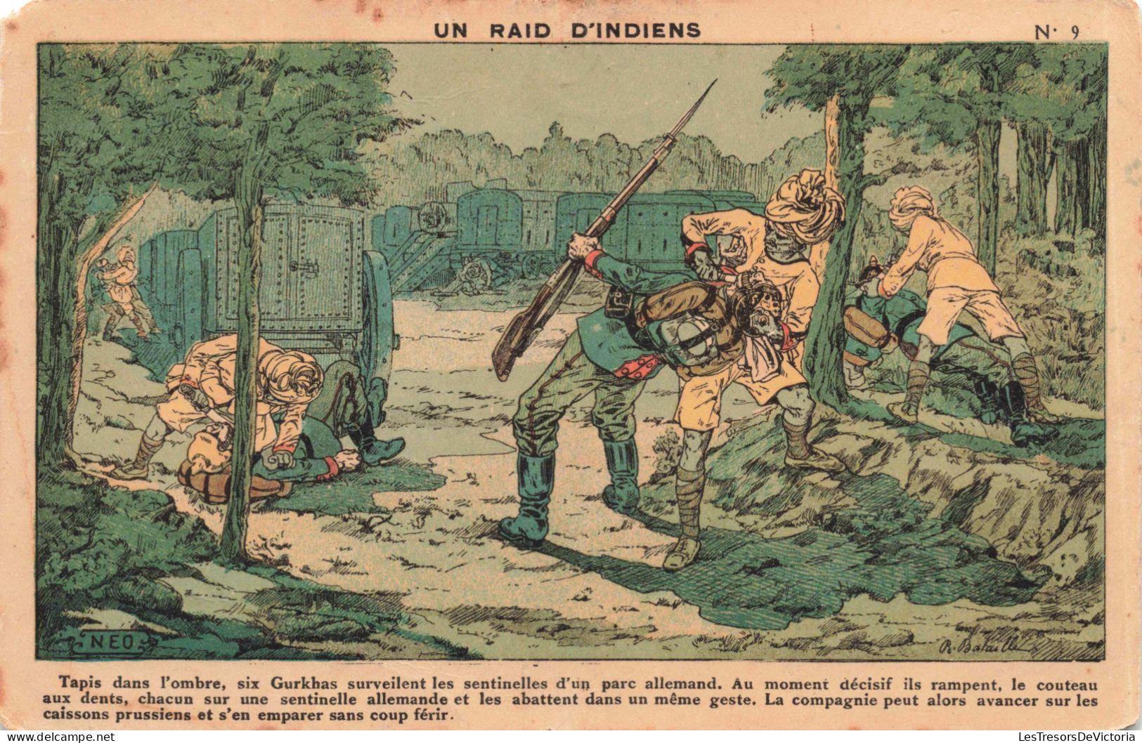 MILITARIA - Un Raid D'Indiens - NEO - Carte Postale Ancienne - Otras Guerras