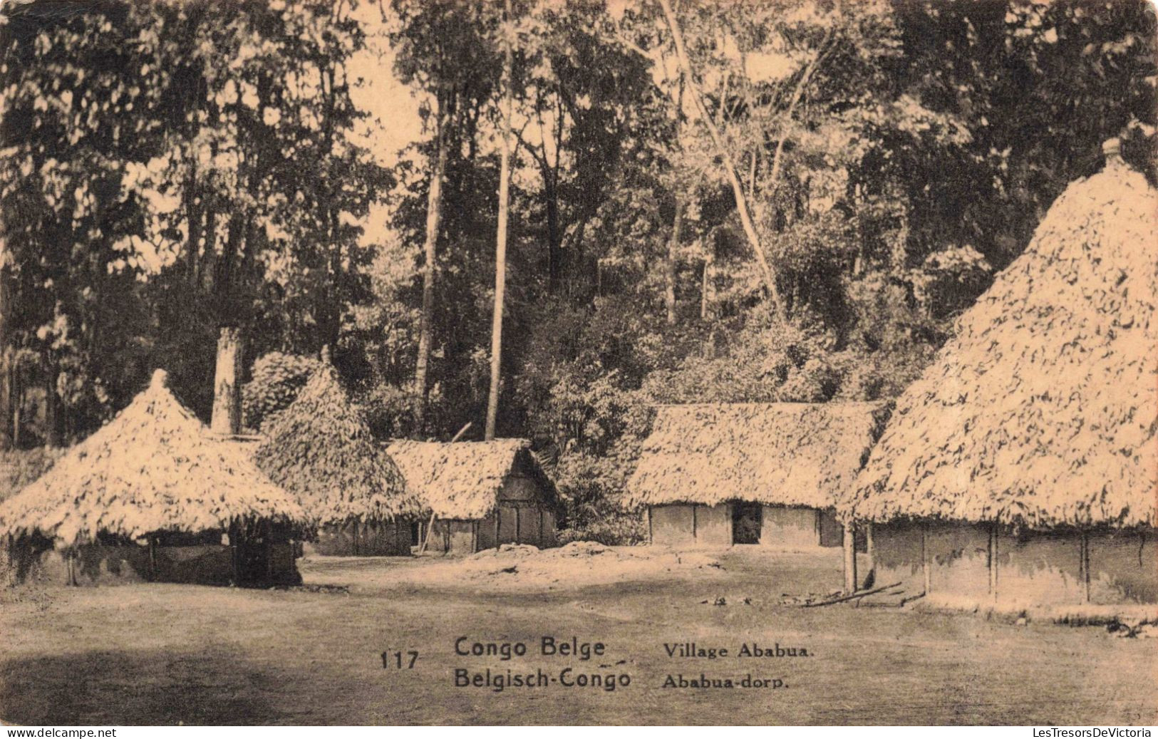 CONGO KINSHASA - Congo Belge -  Village Ababua - Carte Postale Ancienne - Belgian Congo