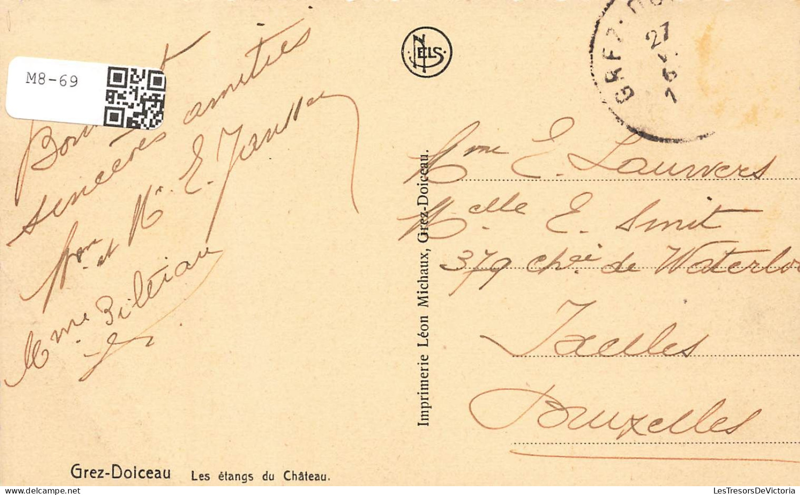 BELGIQUE - Grez Doiceau - Les étangs Du Château - Carte Postale Ancienne - Nivelles