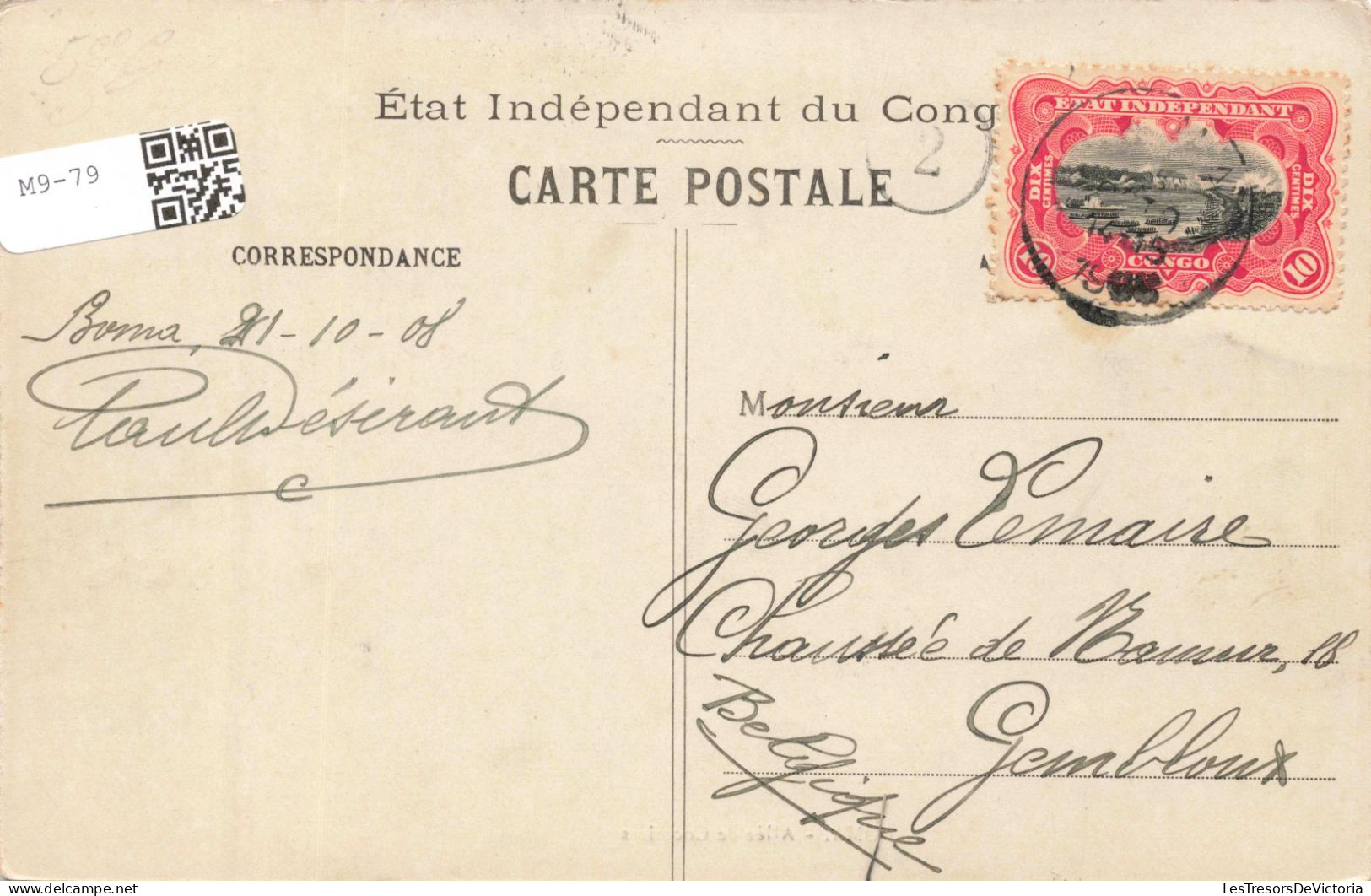 CONGO KINSHASA - Congo Belge -  Boma - Allée De Cocotiers - Carte Postale Ancienne - Belgian Congo