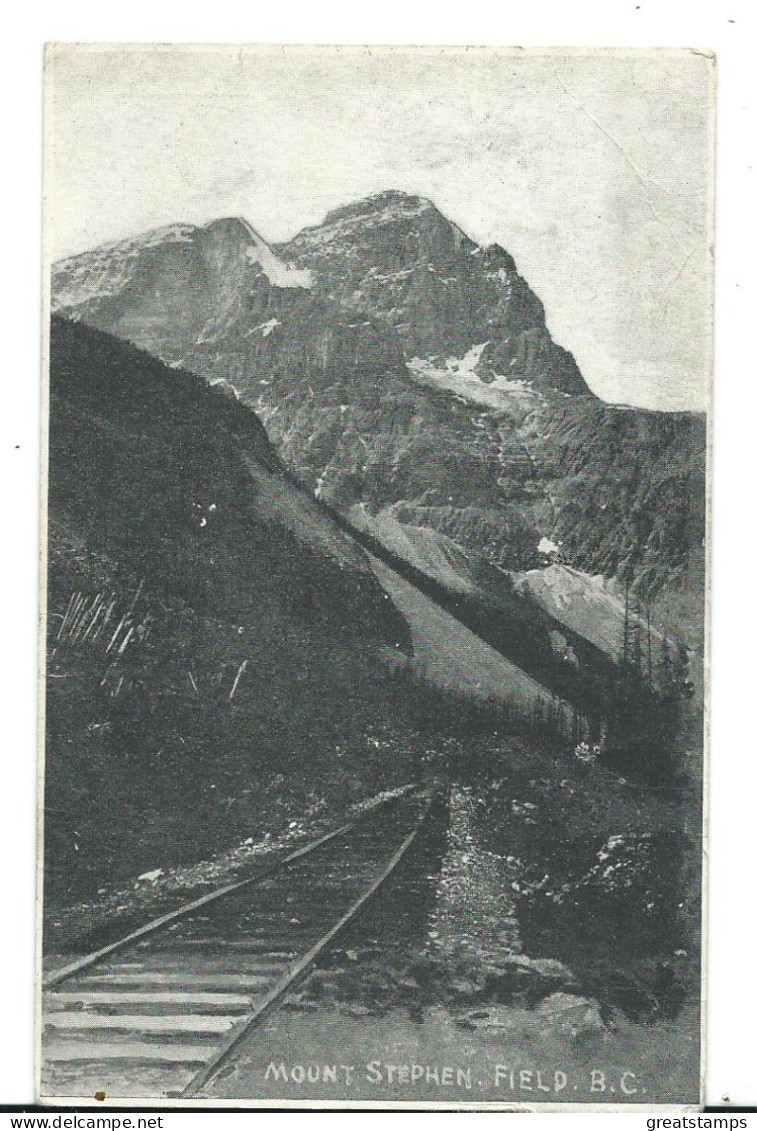 Postcard Canada Mount Stephen Railway Track Field B.c - Opere D'Arte