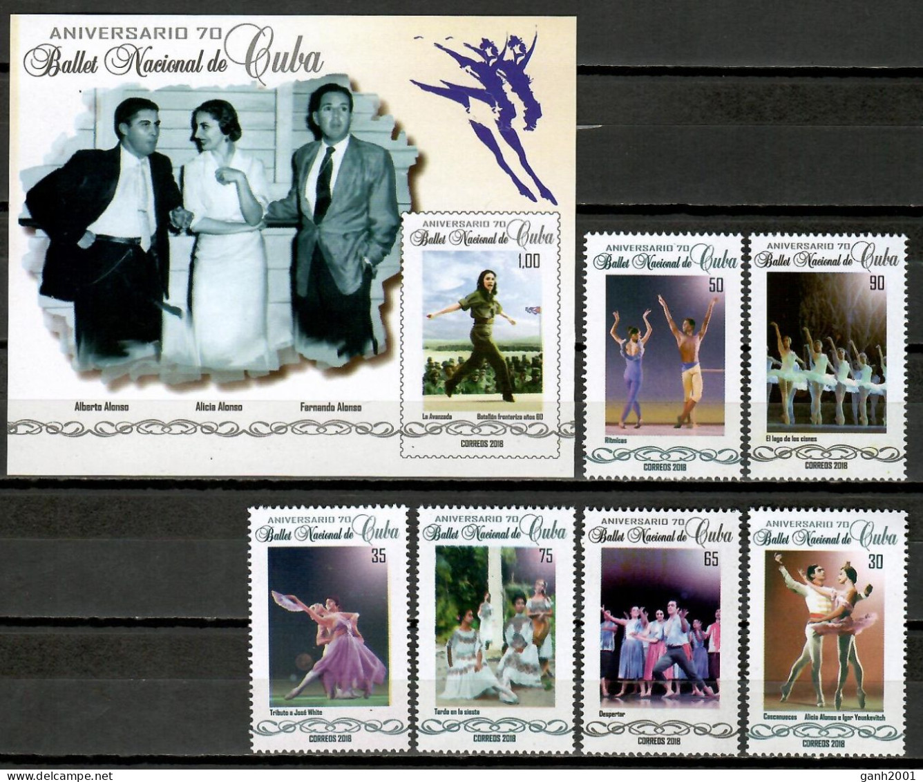 Cuba 2018 / National Classic Ballet Dance MNH Ballet Nacional Danza Tanzen / Cu11029 C3-22 - Danse