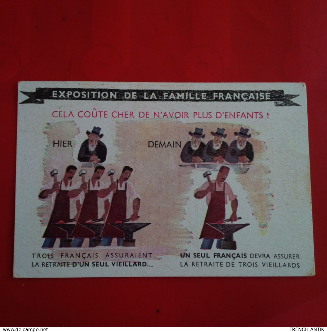 PUB EXPOSITION DE LA FAMILLE FRANCAISE - Werbepostkarten
