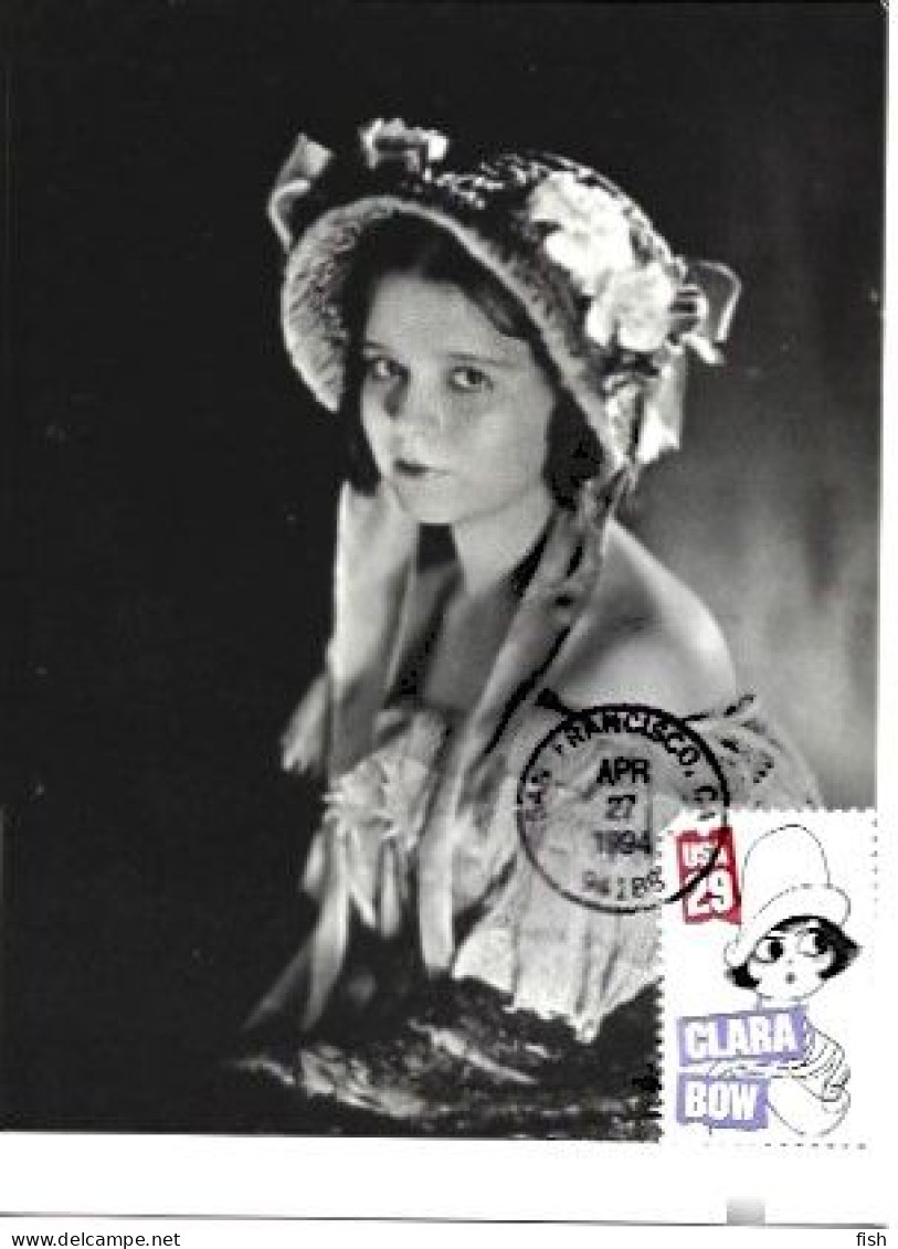 United States& Maximum Card, Clara Bow, San Francisco 1994 (777) - Maximumkaarten