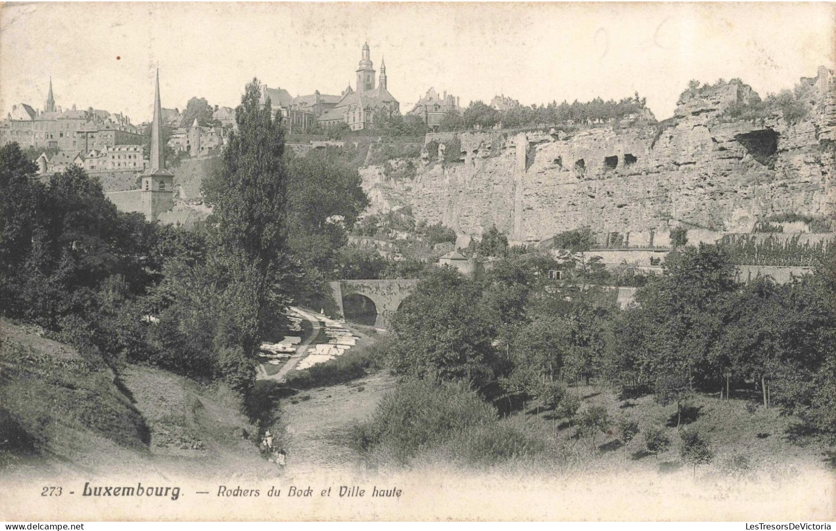 LUXEMBOURG  - Rochers Du Bock - Ville Haute - Carte Postale Ancienne - Luxembourg - Ville