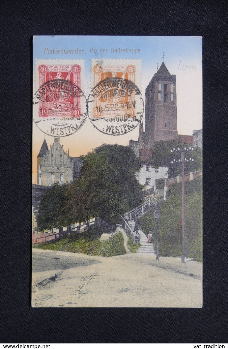 ALLEMAGNE - Affranchissement De Marienwerder Sur Carte Postale En 1920 - L 147099 - Marienwerder