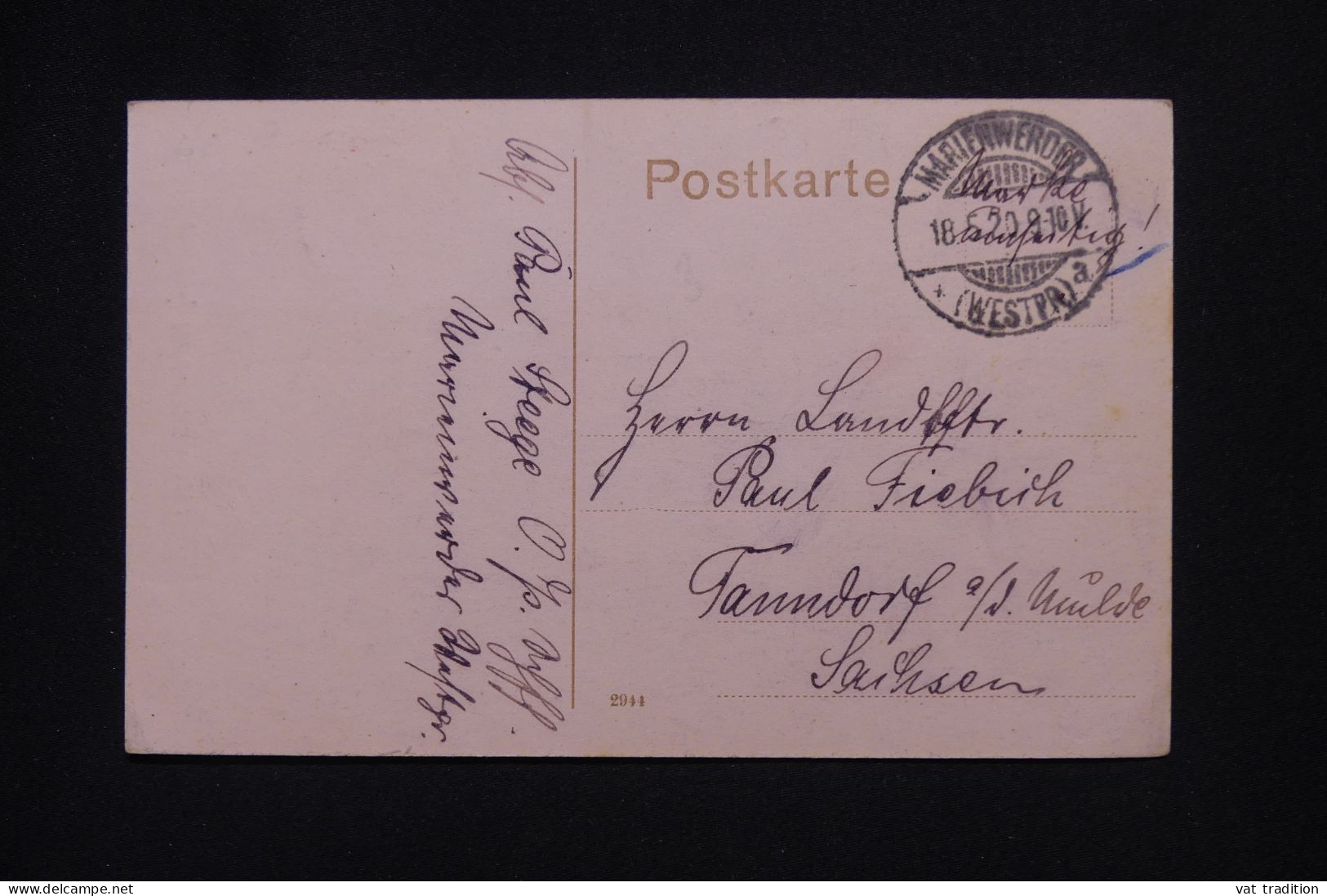 ALLEMAGNE - Affranchissement De Marienwerder Sur Carte Postale En 1920 - L 147099 - Marienwerder