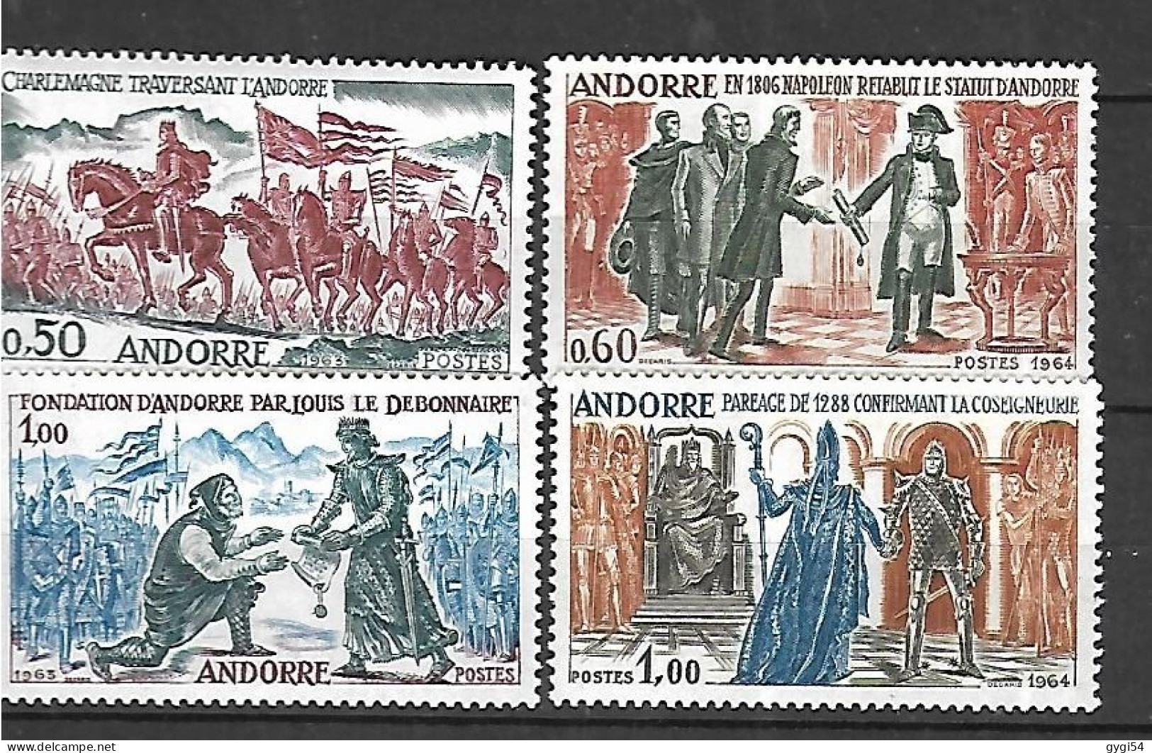 ANDORRE 1963  -1964  CAY YT N° 167 à 170  N** MNH - Collections