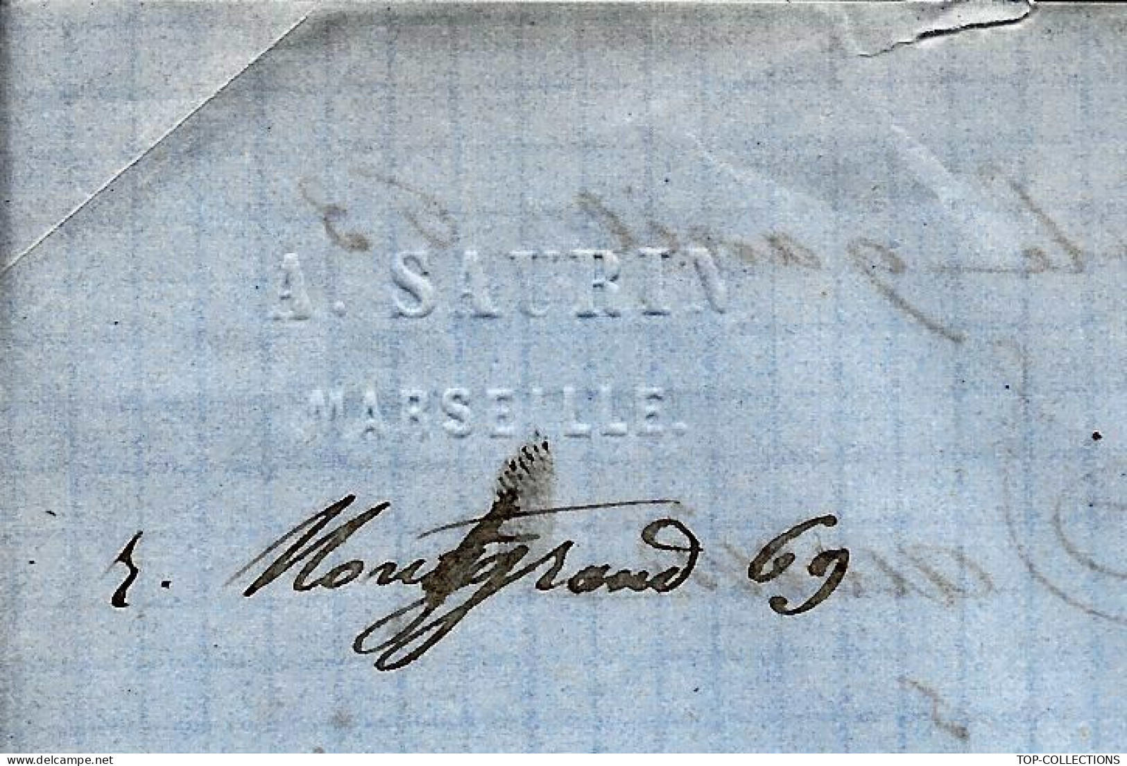 1863 A.Saurin  Marseille  Verres Verrerie Pour Verrerie De La Rochère Ballouhey Par Corre Haute Saone V.HISTORIQUE - 1800 – 1899