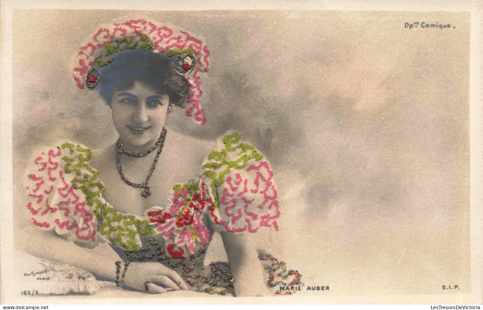 SPECTACLE - Opéra Comique - Marie Auber - Colorisé - Carte Postale Ancienne - Opéra