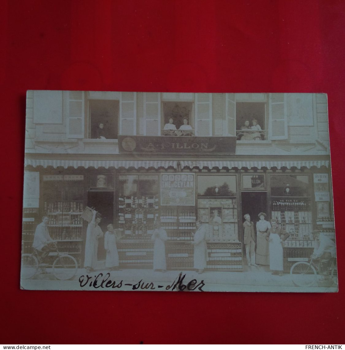 CARTE PHOTO VILLERS SUR MER DEVANTURE A.PILLON - Villers Sur Mer