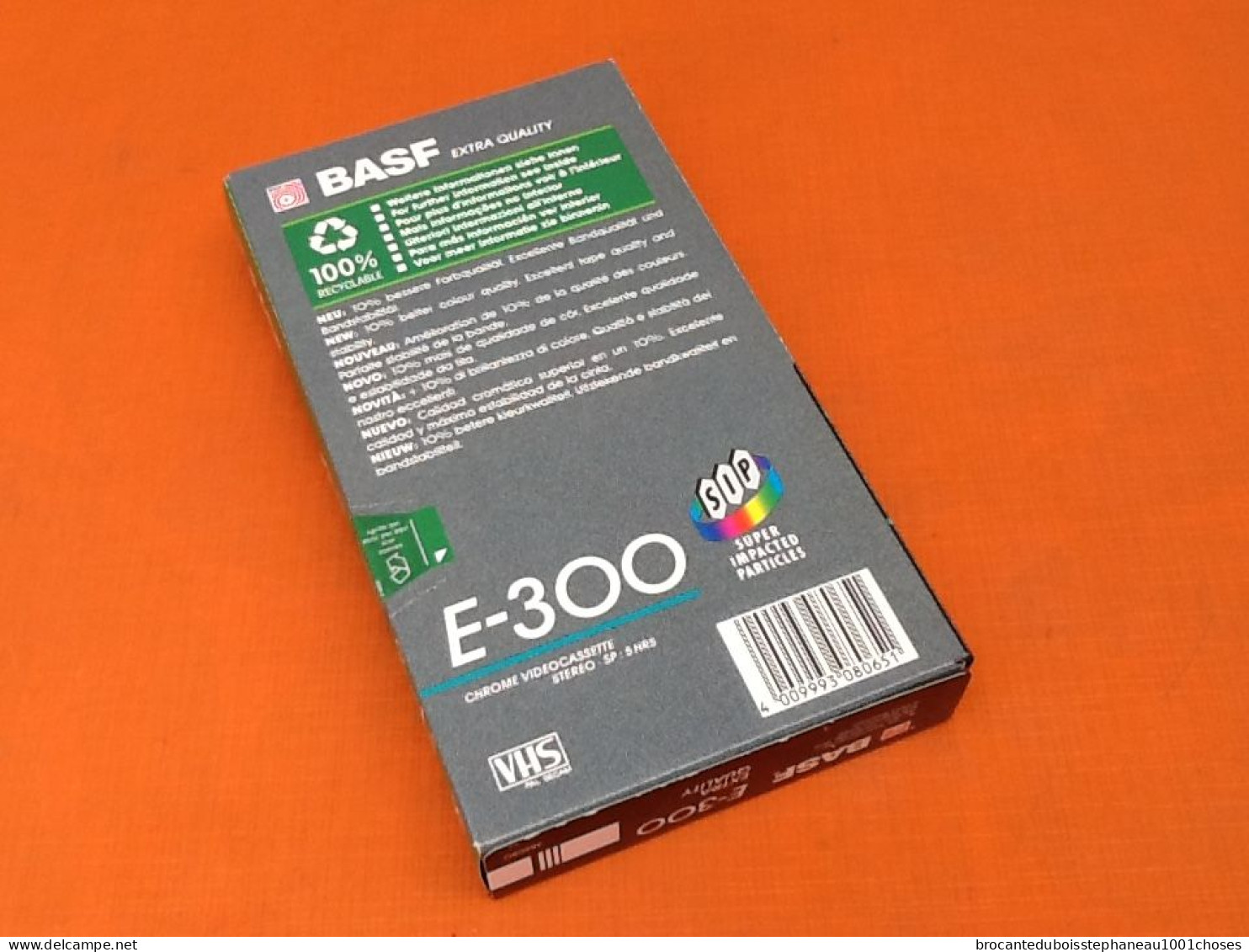 2 Cassettes Vidéo (neuves)  1 Cassette BASF EQ 300 + 1 Cassette 1 BASF E-300 - Other & Unclassified