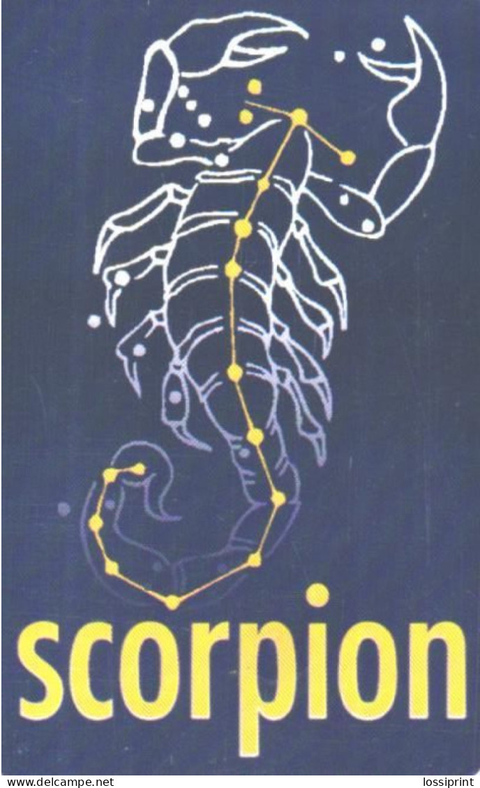 Romania:Used Phonecard, Romtelecom, 50000 Lei, Zodiac, Scorpion, 2000 - Zodiac