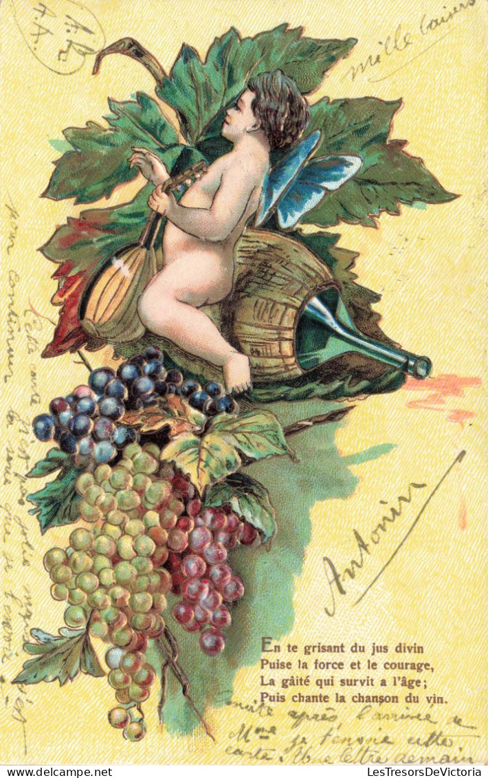 FANTAISIE - Bébé - En Te Grisant Du Jus Divin - Carte Postale Ancienne - Bébés