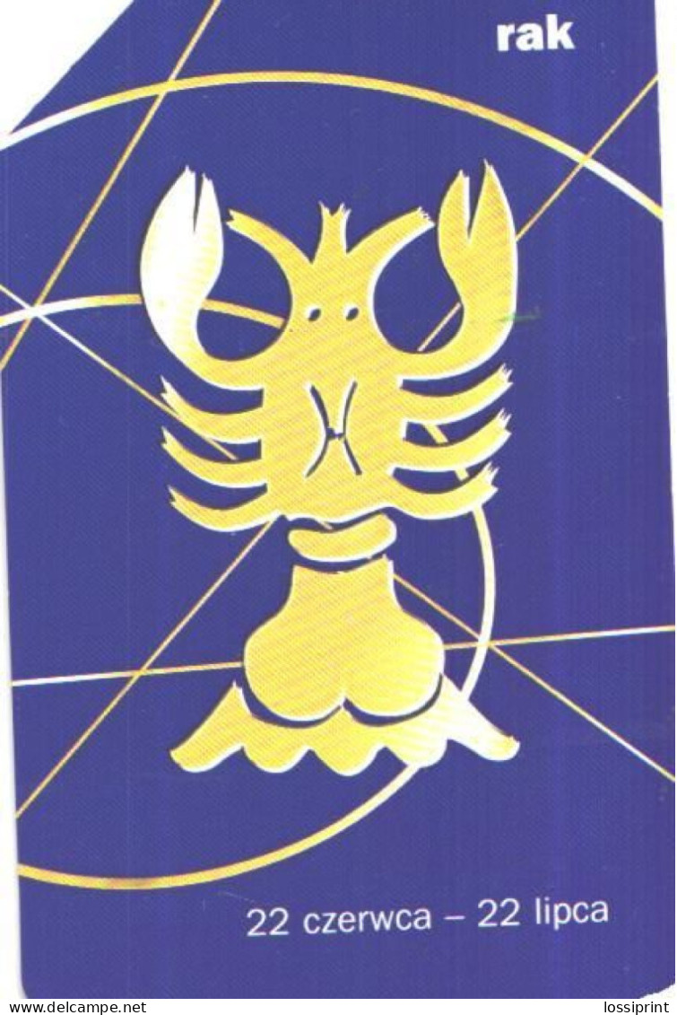 Poland:Used Phonecard, Telekomunikacja Polska S.A., 25 Units, Zodiac, Cancer - Zodiaco