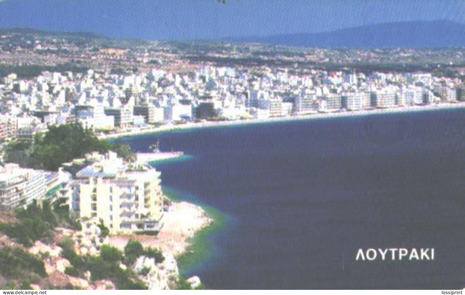 Greece:Used Phonecard, OTE, 100 Units, Hpaioy Lighthouse, Loytpaki Aerial View, 1996 - Faros