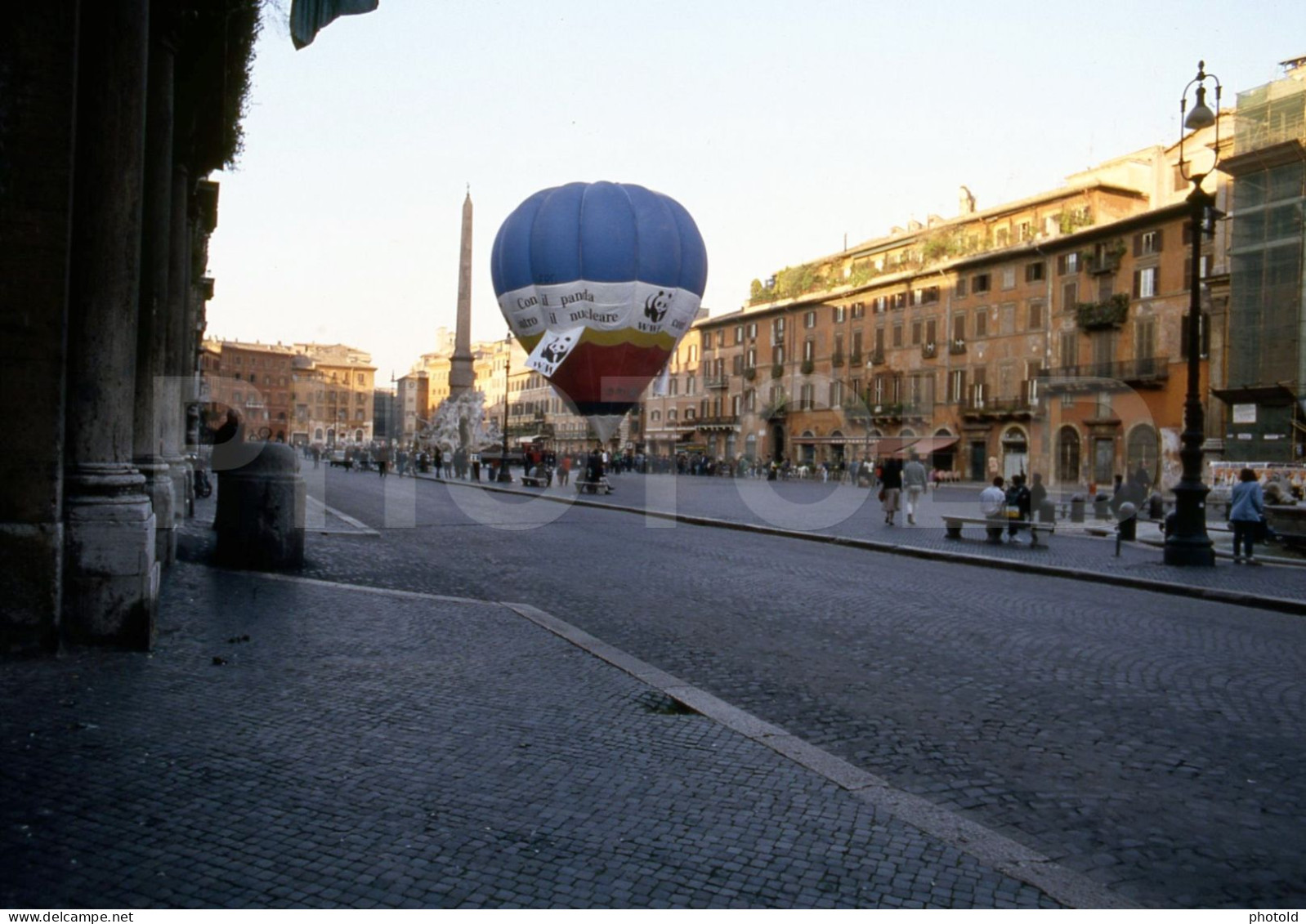 3 Slides Set 90s PANDA BEAR WWF ROMA ITALIA AIR BALLOON 35mm DIAPOSITIVE SLIDE NO PHOTO FOTO NB2662 - Diapositives