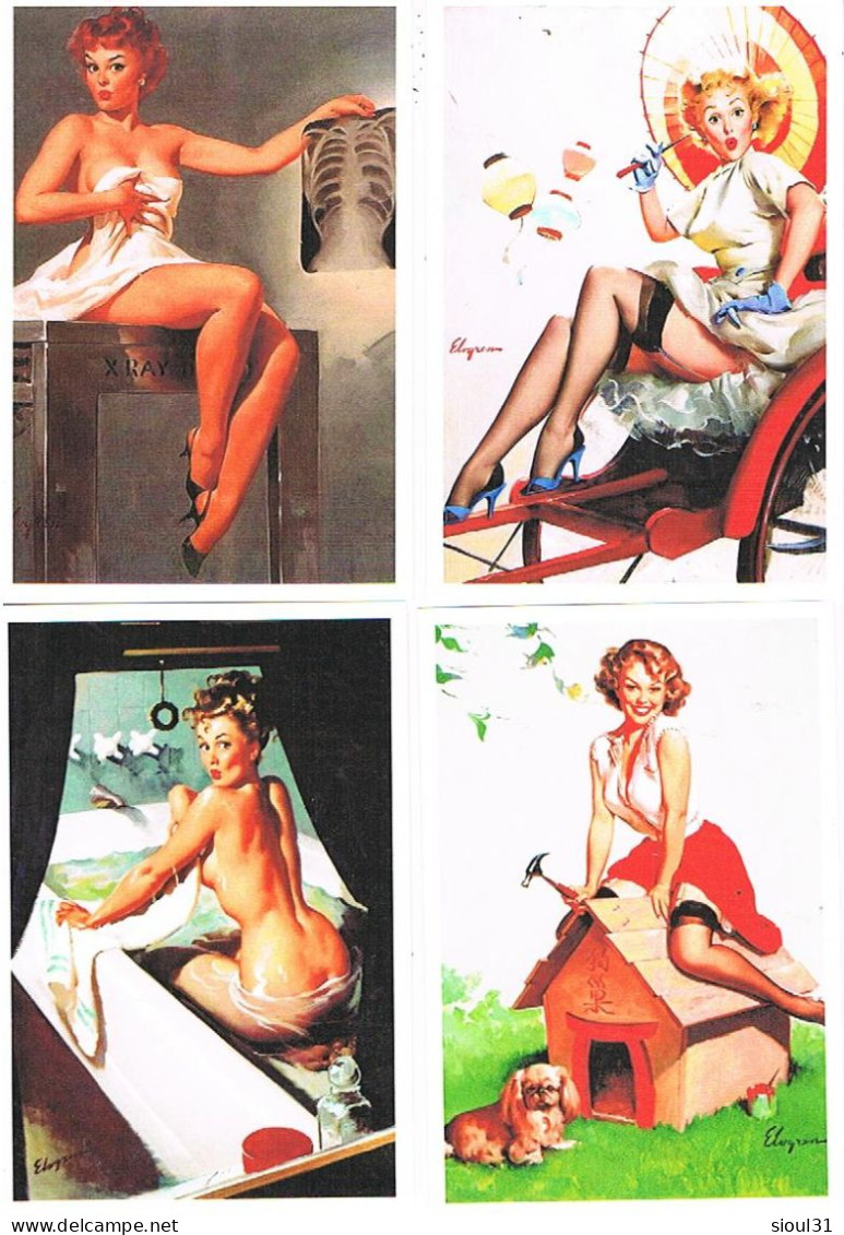 LOT 4 PIN UP  AQ57 - Pin-Ups