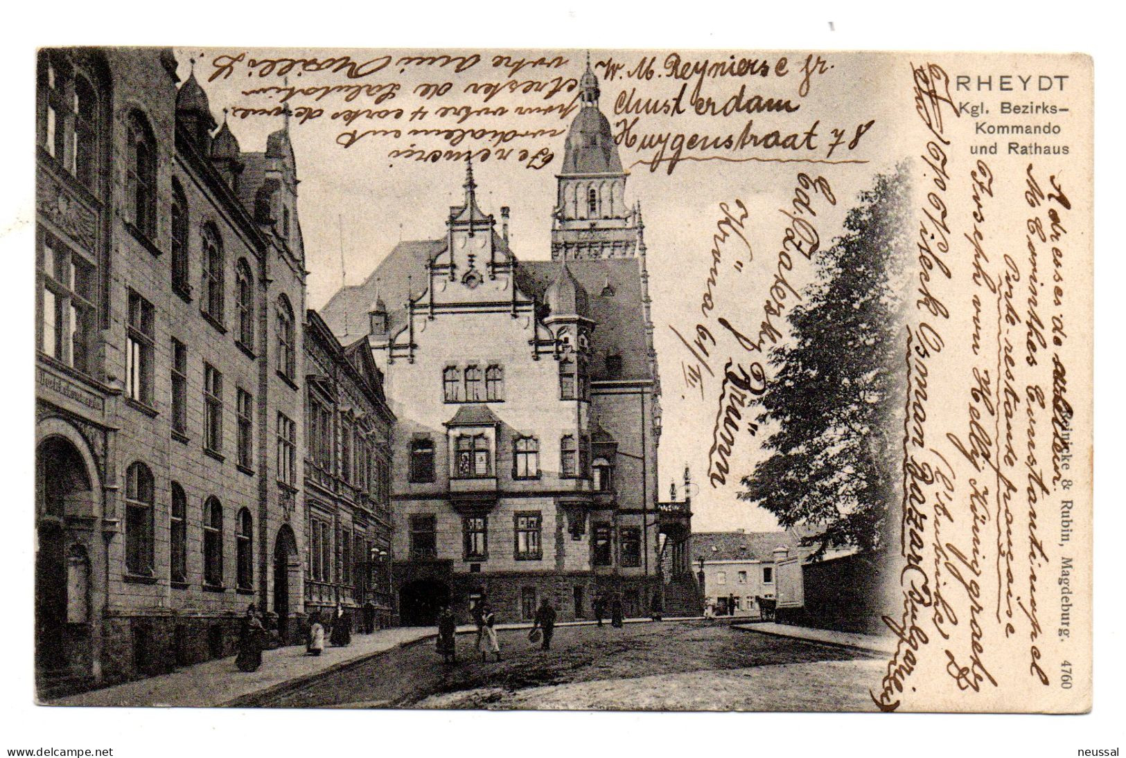 Tarjeta Postal  Circulada Rheydt  1903 - Rheine