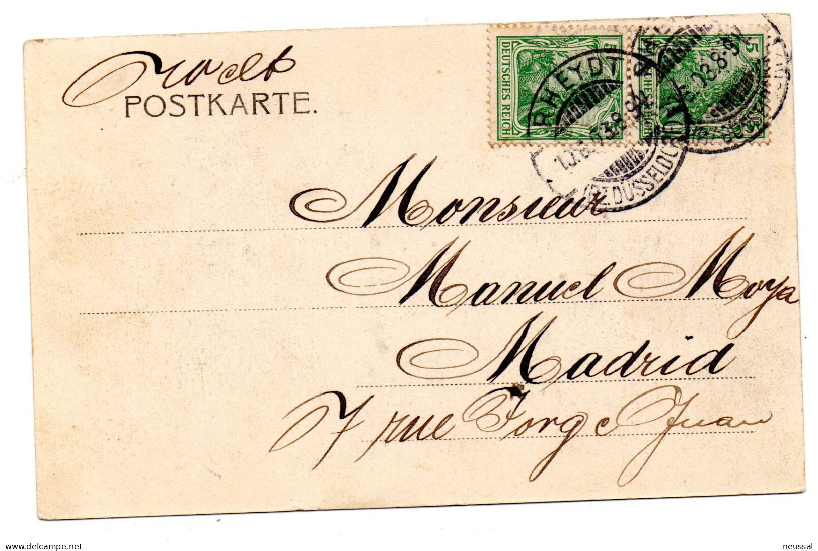 Tarjeta Postal  Circulada Rheydt  1903 - Rheine