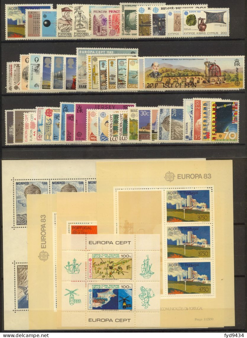 Europa Année 1983 Complète 69 Valeurs + 5 Blocs Feuillet - X X - - Annate Complete