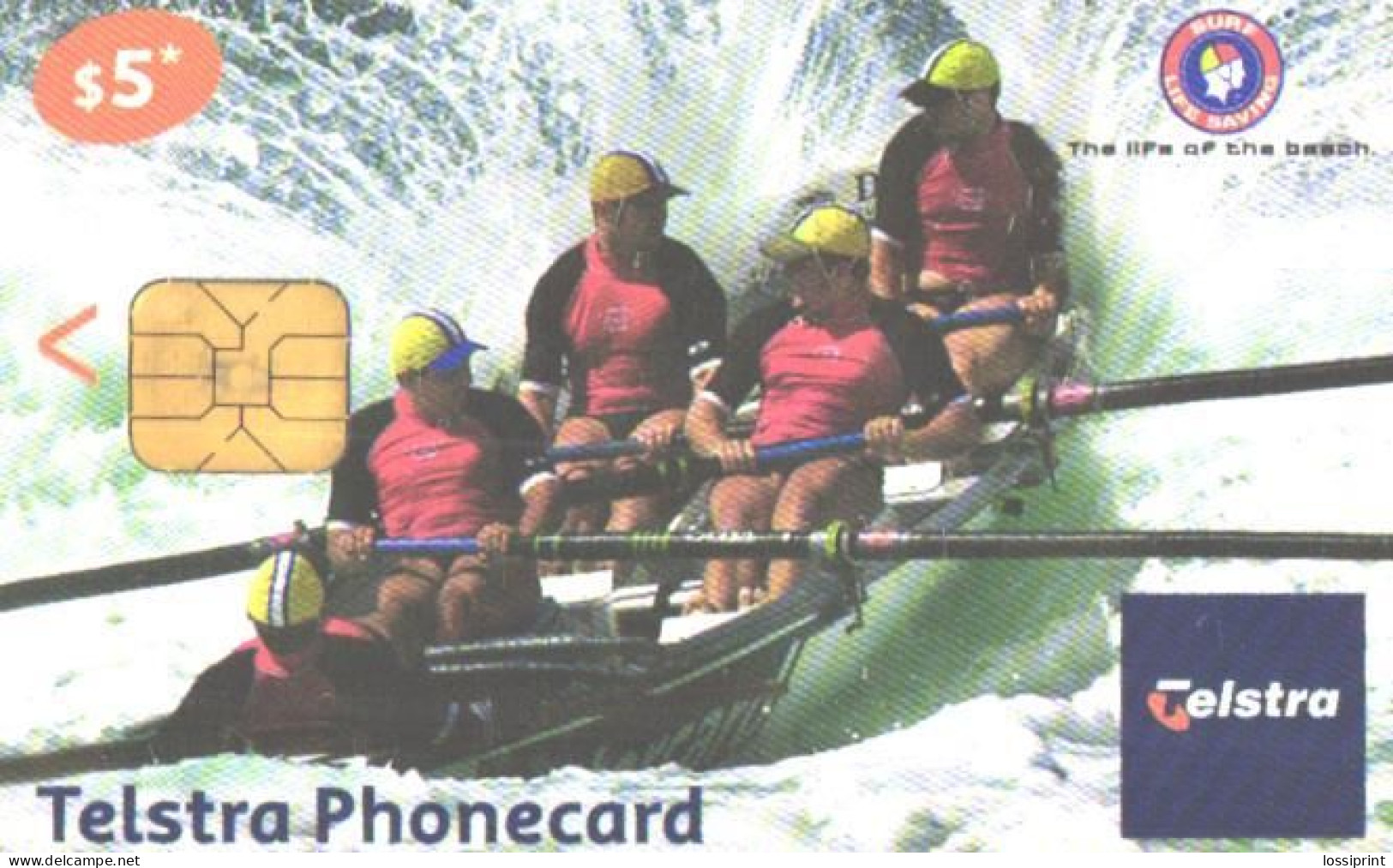 Australia:Used Phonecard, Telstra, 5$, Rowing, Boat - Boats