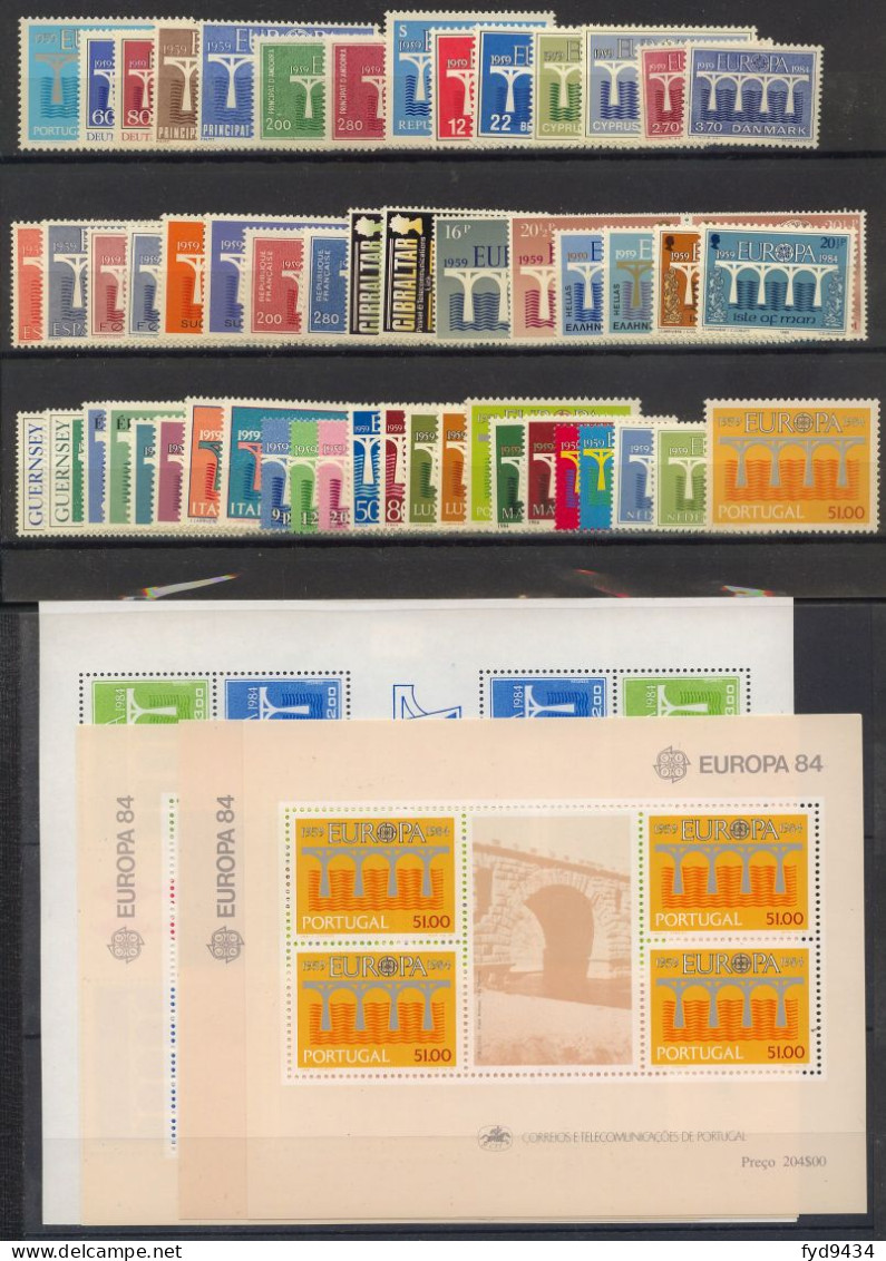 Europa Année 1984 Complète 69 Valeurs + 4 Blocs Feuillet - X X - - Full Years