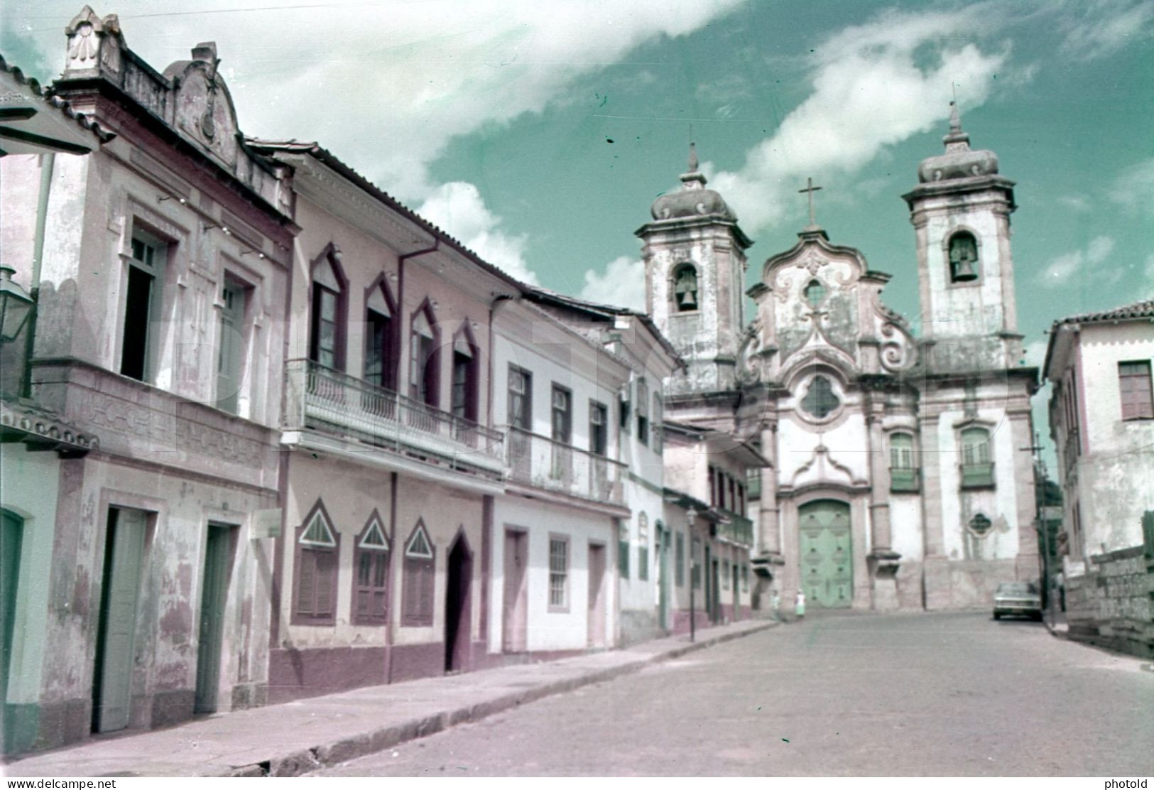 70s  IGREJA PILAR OURO PRETO BRAZIL BRASIL CHEVROLET OPALA 35mm DIAPOSITIVE SLIDE NO PHOTO FOTO NB2665 - Diapositives