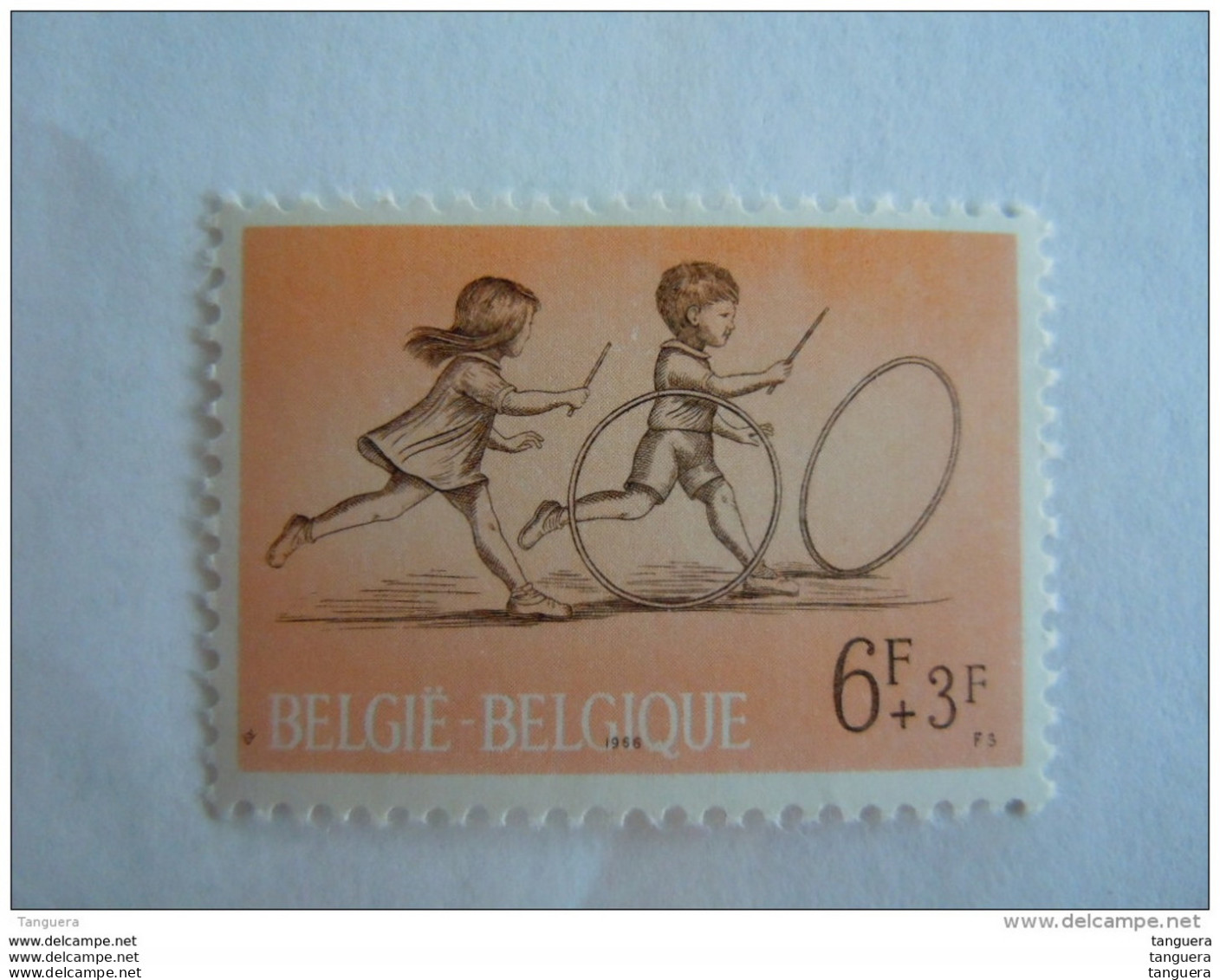 België Belgique 1966 Kinderspelen Jeux D'enfants Cerceau COB YV 1402 MNH ** Chiffre Année Trôp Haut - Non Classificati