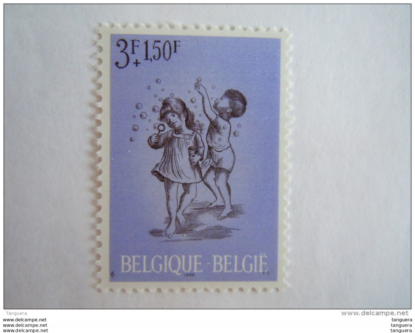 België Belgique 1966 Kinderspelen Jeux D'enfants Bulles De Savon COB YV 1401 MNH ** Chiffre Année Trôp Haut - Ohne Zuordnung
