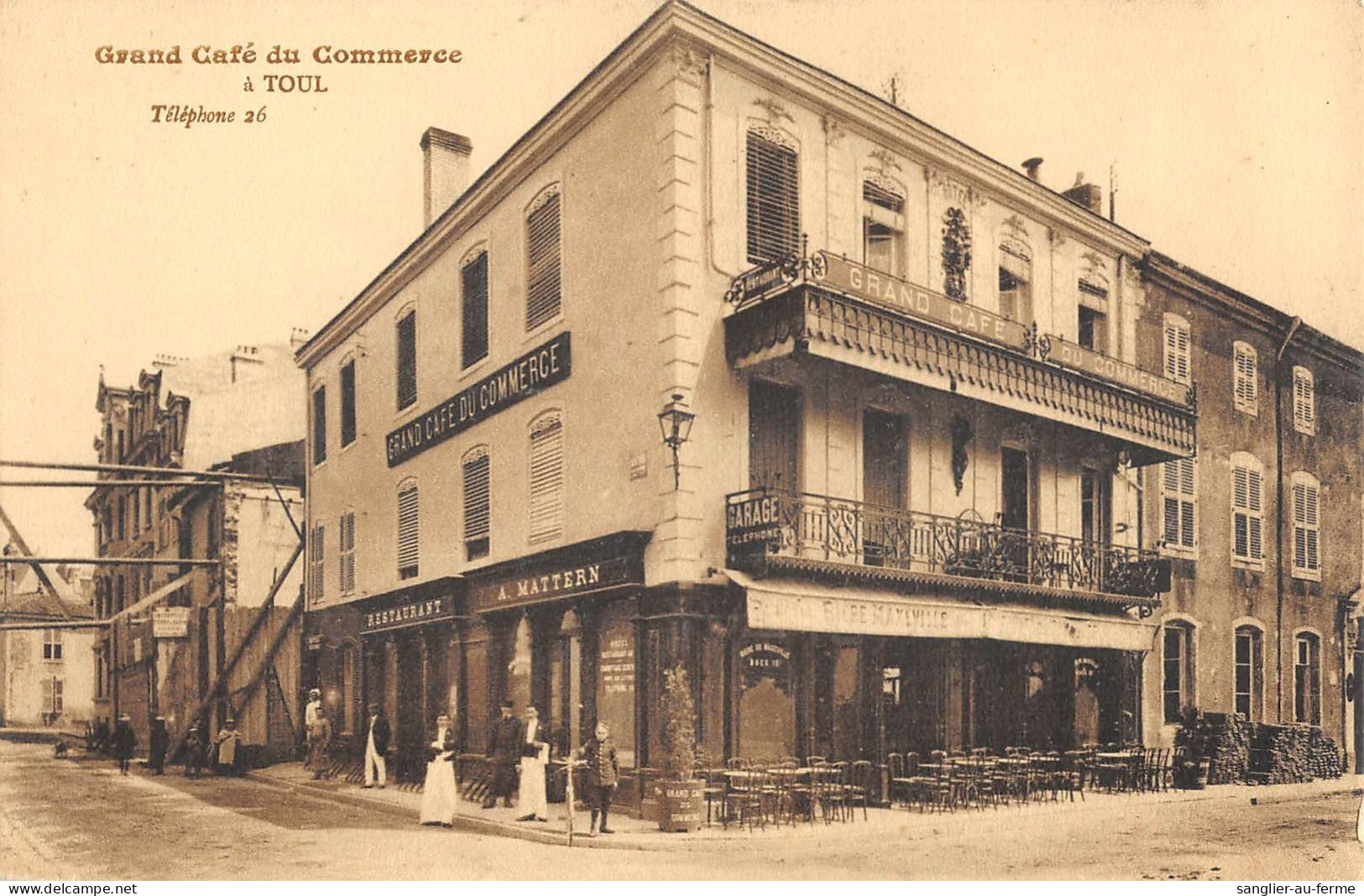 CPA 54 TOUL / GRAND CAFE DU COMMERCE - Autres & Non Classés