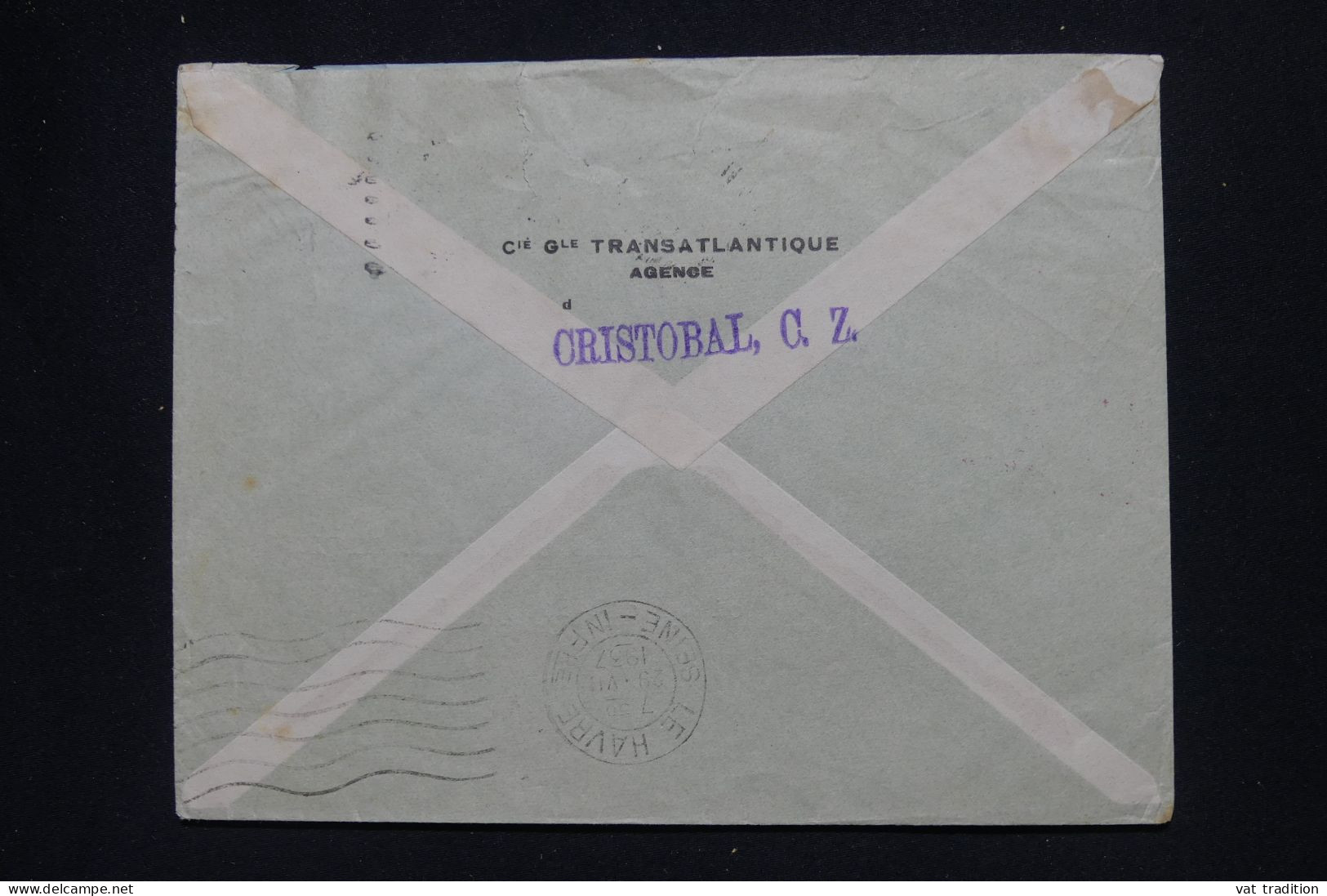 CANAL ZONE - Enveloppe De Cristobal  Pour La France En 1937 Par Avion  - L 147116 - Canal Zone