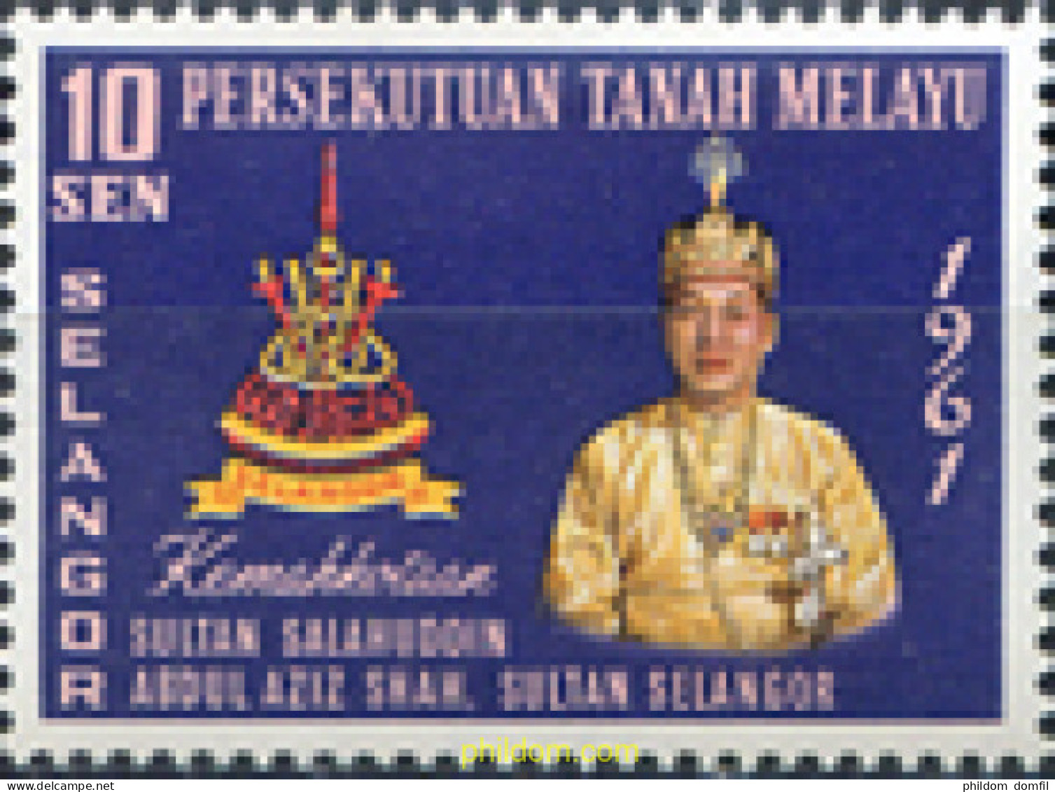 340244 MNH MALASIA. SELANGOR 1961 SULTAN - Selangor