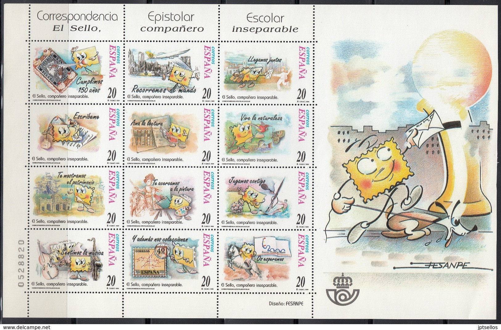 ESPAÑA 1999 Nº 3614/3686 AÑO COMPLETO NUEVO, MNH ** 39 SELLOS,2HB,2MINI PLIEGOS - Años Completos