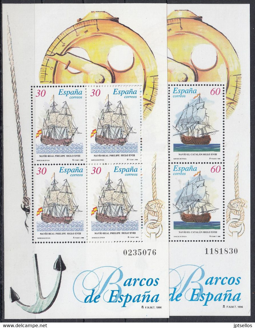 ESPAÑA 1996 Nº 3406/3464 AÑO COMPLETO NUEVO,MNH **,35 SELLOS,6 HB,1 MP - Años Completos