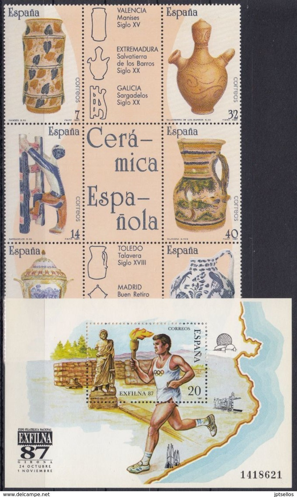 ESPAÑA 1987 Nº 2874/2926 AÑO COMPLETO NUEVO, MNH **,48 SELLOS,2 HB,1 CARNET - Volledige Jaargang