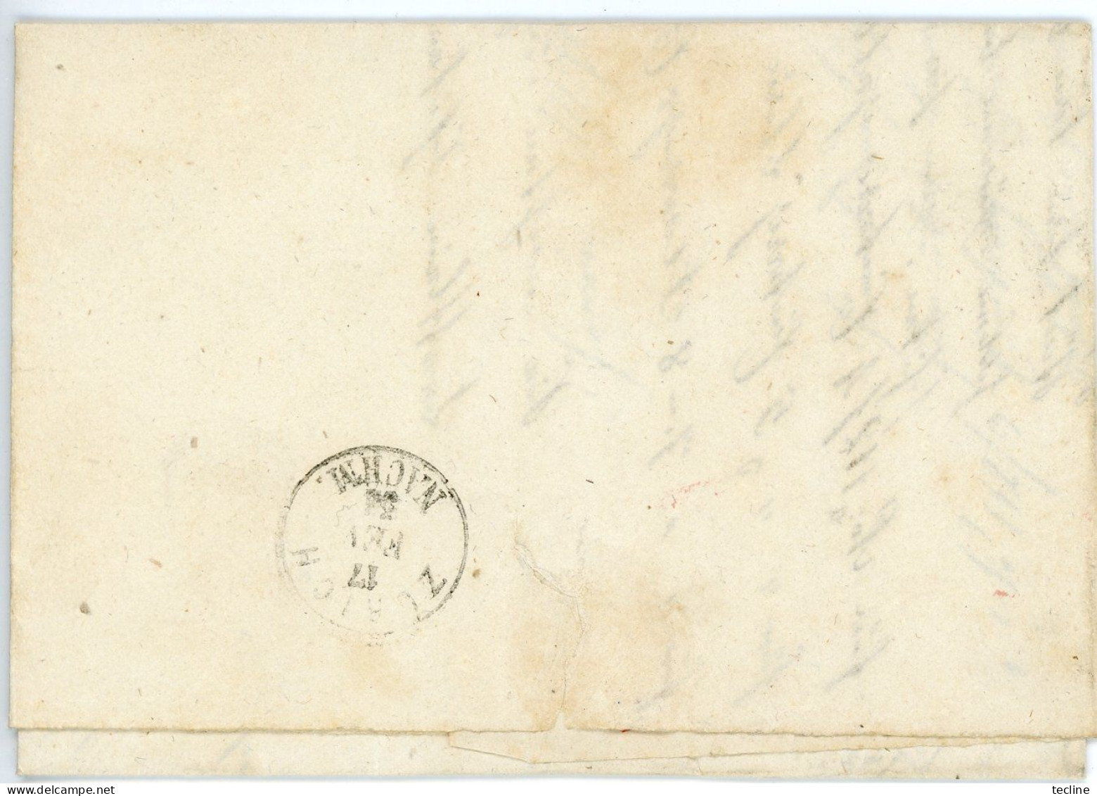 Rayon III Grosse Wertz., Post-Collection-Beringen Nach Züri - 1843-1852 Timbres Cantonaux Et  Fédéraux