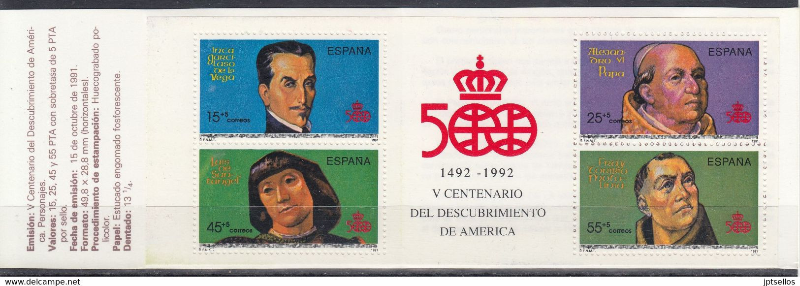 ESPAÑA 1991 Nº 3099/3151 AÑO COMPLETO NUEVO. MNH **,44 SELLOS,3 HB,1 CARNET - Ganze Jahrgänge